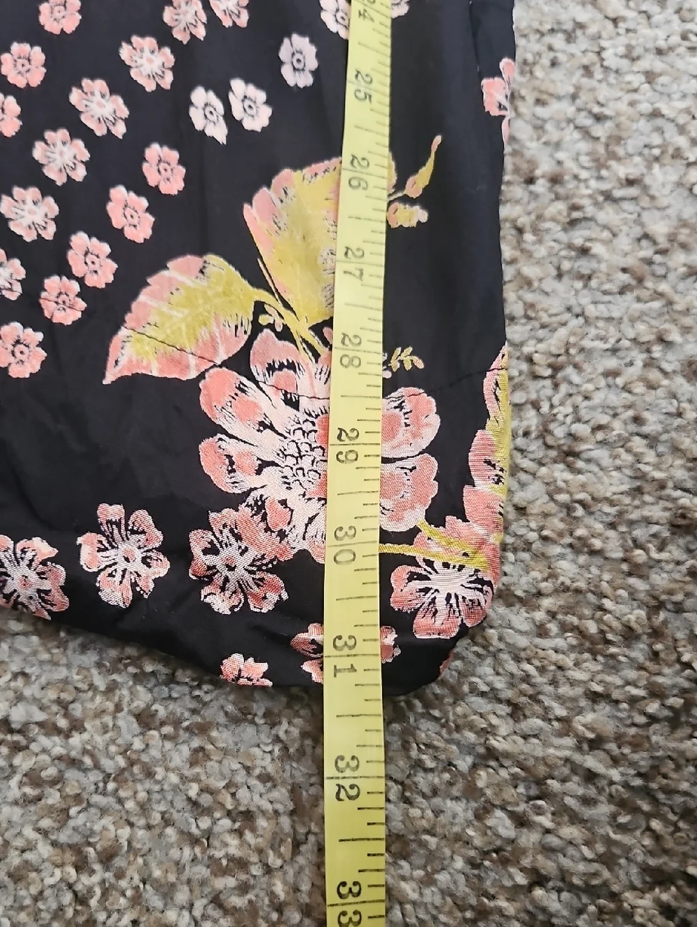 Free People Black Floral Tie-Front Jump Suite. - Picture 12 of 13